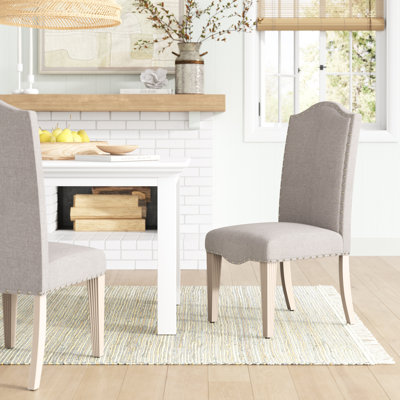 Gladyce Upholstered Parsons Chair in Gray