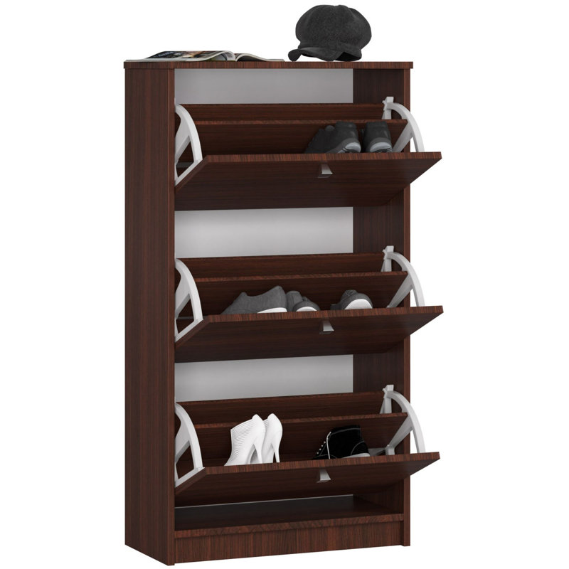 Furgeson 12 Pair Shoe Storage Cabinet, Wenge