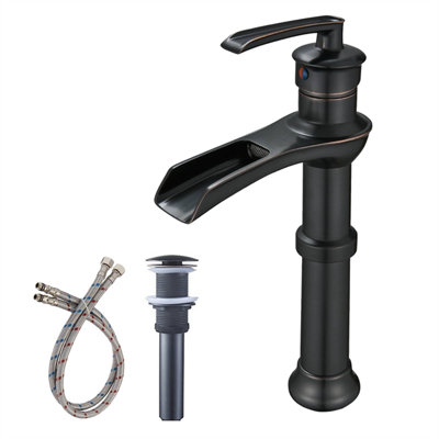 Single-handle Bathroom Faucet with Drain Assembly