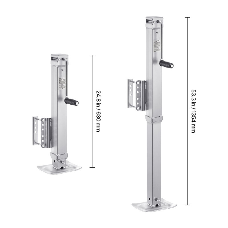 Cric de remorque robuste à boulon avec capacité de 8 000 lb - support de vérin en A en acier galvanisé