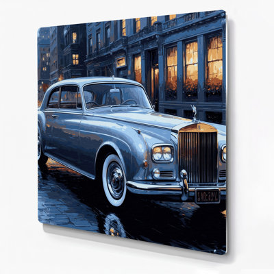 Transportation Classic luxury cars Gray Metal Wall Art