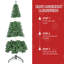 Arbre de Noël artificiel 7 pi avec 774 pointes en PVC, structure à charnières et support en métal - Arbre de Noël complet pour la décoration de bureau, d'appartement ou de fête-1475204777