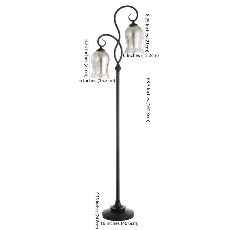 Lampe sur pied arquée 64 po Wisner