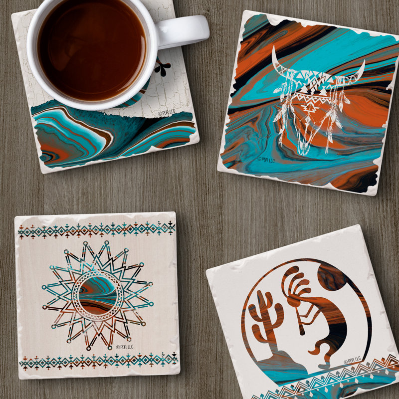Ensemble de 4 sous-verres Southwest Fluids