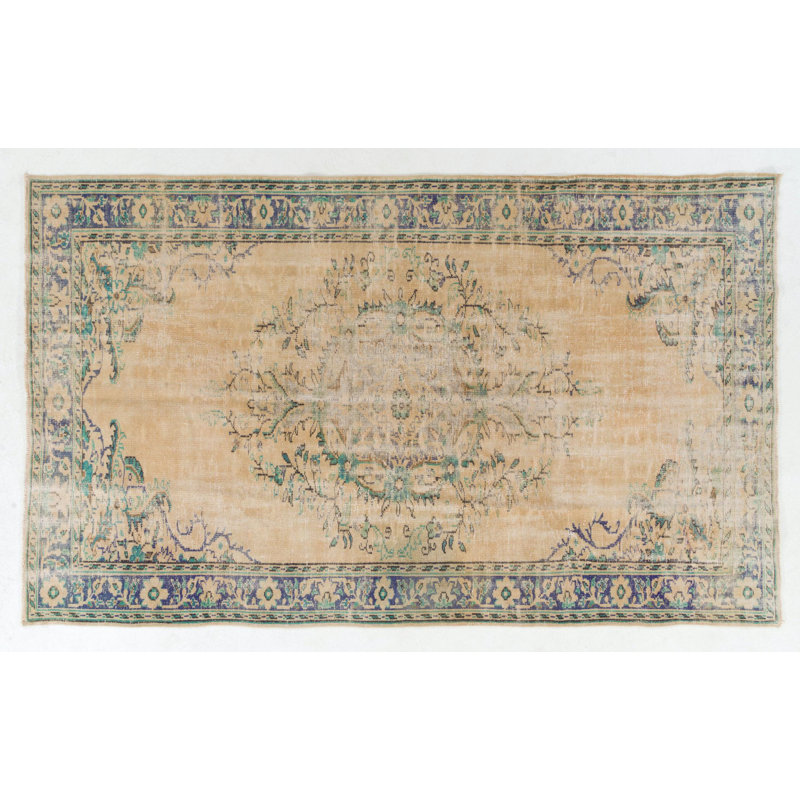 Tapis turc rétro noué à la main Fine