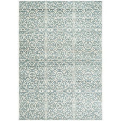 Harlee Damask Hand Woven Area Rug
