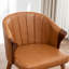 Chaise de salle à manger rembourrée en similicuir Devault-1762743383