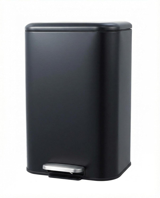 Poubelle à pédale en acier inoxydable 3,2 gallons / 12 L avec couvercle à fermeture en douceur résistant aux empreintes digitales