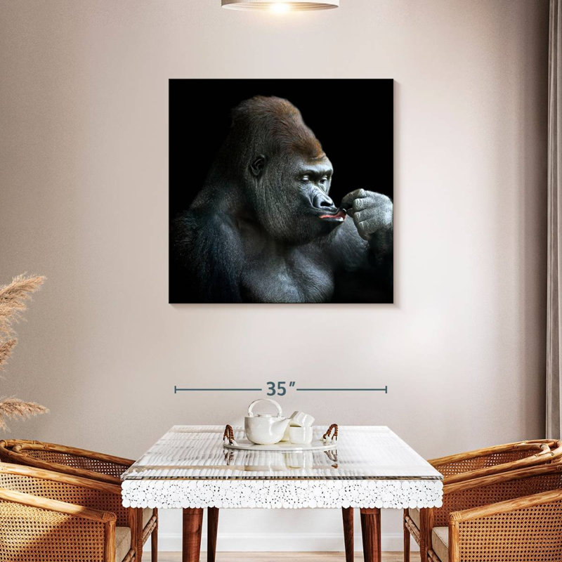 Brampt Relaxing Gorilla, 36" H x 36" W