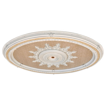 Médaillon de plafond ovale lustre Blanco