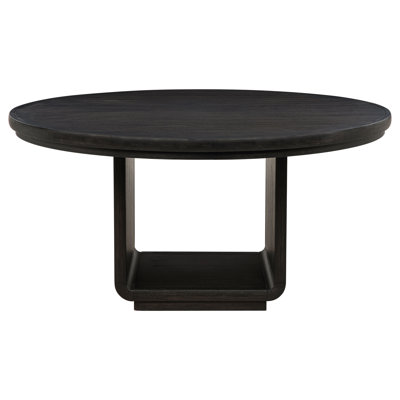 Kaczmarek 60-inch Round Dining Table Burnished Black
