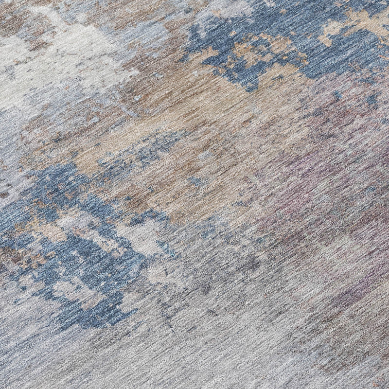 Machine Washable Indoor/Outdoor Earleville ACN2367 Abstract Rug, Round 8'