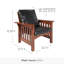 Fauteuil inclinable impeccable en bois massif avec siège en similicuir Leick Home Mission