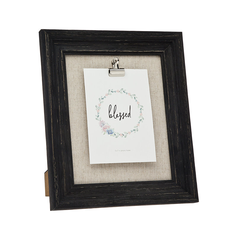 Homestead Wood Beveled Picture Frame, Black