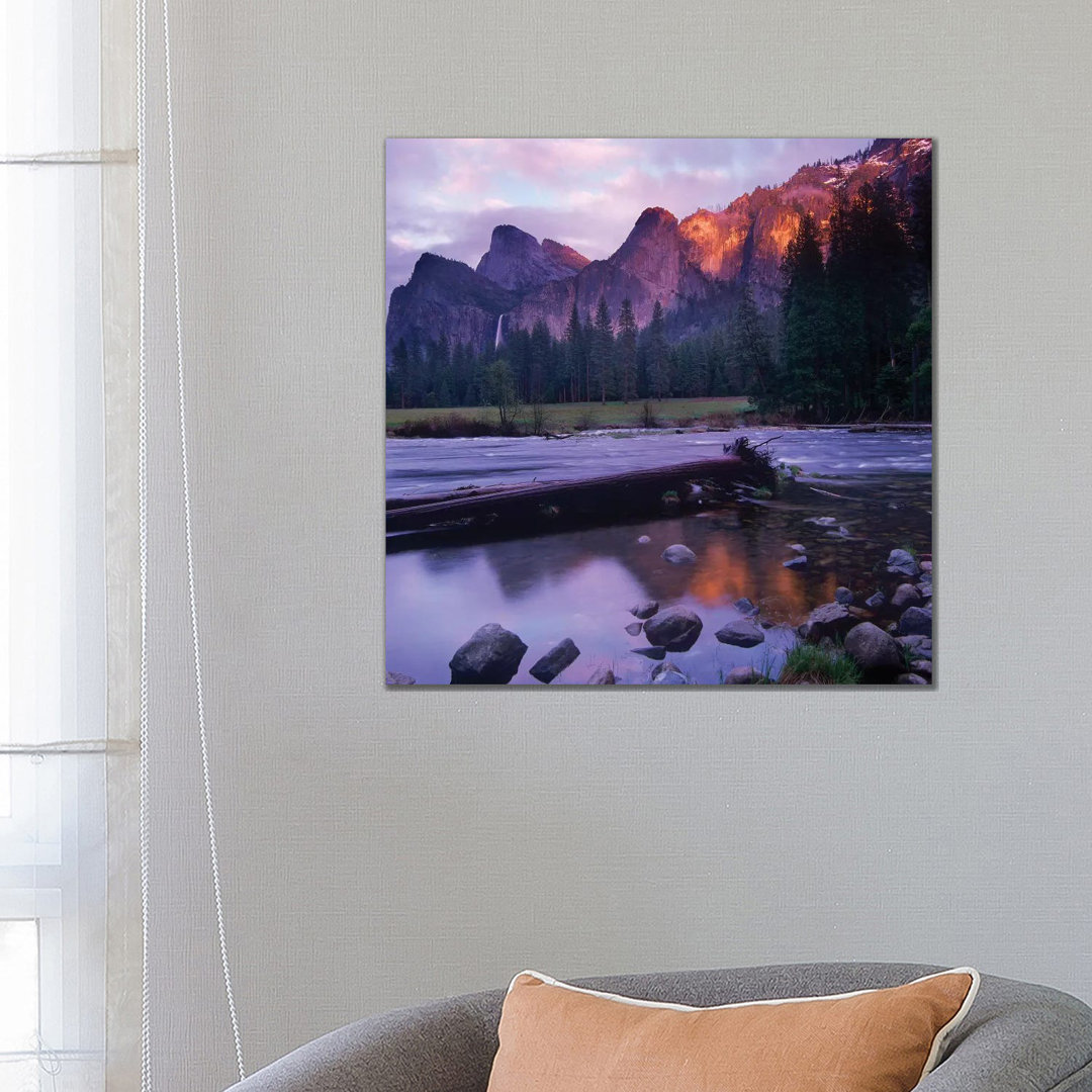 Bridal Veil Falls And The Merced River In Yosemite Valley, Yosemite National Park, California by Tim Fitzharris - Gallery-Wrapped Canvas Giclée on Can