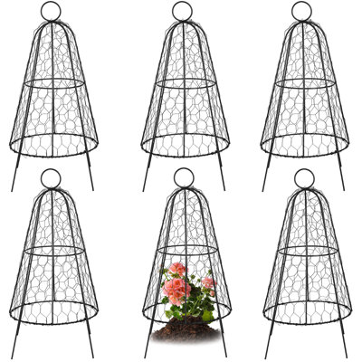 Cloche en métal pour poulet VEVOR, 6 paquets de 12,2 po de diamètre x 20 po de hauteur,