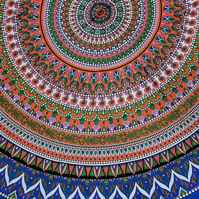 Cotton Geometric Mandala Floral Tablecloth