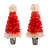 Lighted  Santa Hat Style Christmas Tree Set of 2, 4ft Artificial Tree with Warm White Lights, Christmas Tree for Decoration Inside and Outside