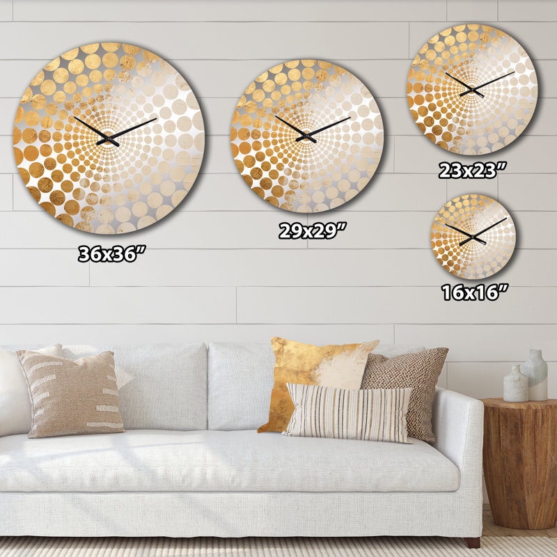 Abstract Split - Abstract Shapes Wall Clock, Large