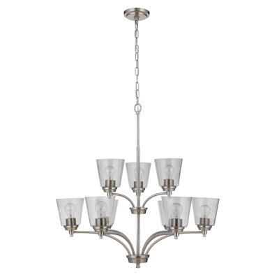 Lustre à niveaux ombrés 9 lumières Yarbrough