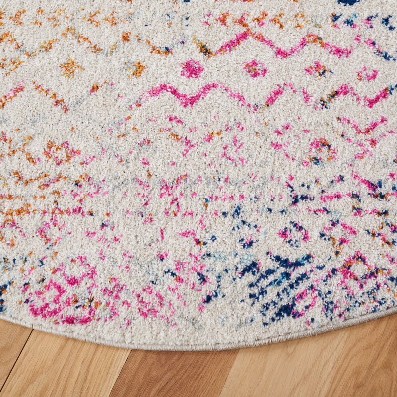 Talarico Geometric Area Rug, Round 201cm