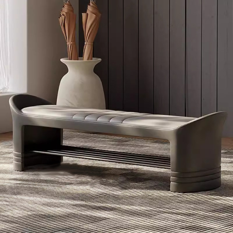 Banc de rangement pour chaussures 47,2 po, Gris