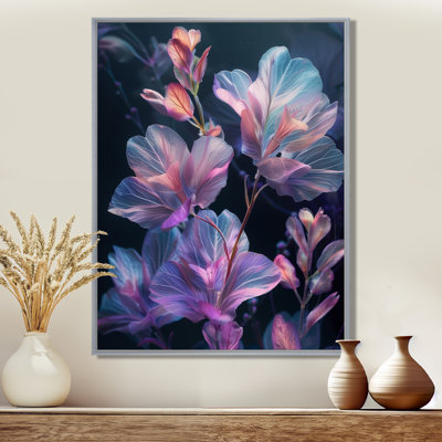 Pink Blue Apple Blossom Dreams II - Apple Blossom Wall Art Living Room