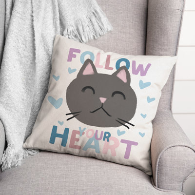  Coussin «Follow Your Cat Heart»