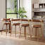 Tabourets de bar pivotants en similicuir (ensemble de 2)-315472556