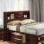 Mobilier de chambre à coucher contemporain avec lit de très grande taille et lit de chevet 3 pièces-556521652-556521609