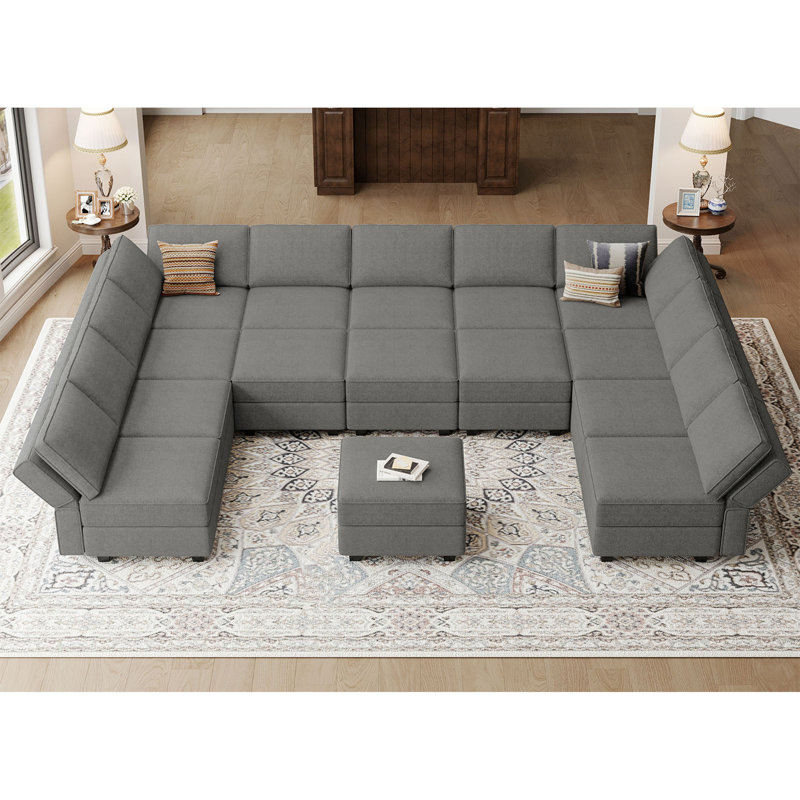 Neemi Modular Sleeper Sectional Sofa Couch Oversized U Shaped Sofa With Storage Convertible Sofa Set With Ottoman Sectional Sofa