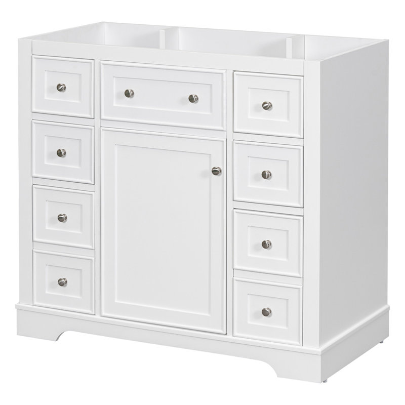 35,6 base de meuble-lavabo simple seulement, Blanc