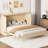 Gold Queen Size Bed With Versatile Drawer Storage - Maximize Functionality Bed, Color Space Efficient Functional And Contemporary Style-1278015804