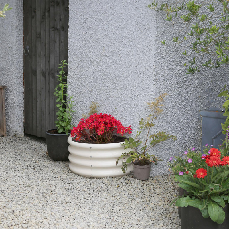 Metal Raised Garden Bed, 30 cm H x 120 cm W x 60 cm D, Cream