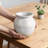 Rustic Ceramic Farmhouse Vase With Distressed Finish, Decorative Flower Vase For Boho Home Decor, Centerpiece For Table Shelf Mantle Living Room Kitchen Entryway-1362891875