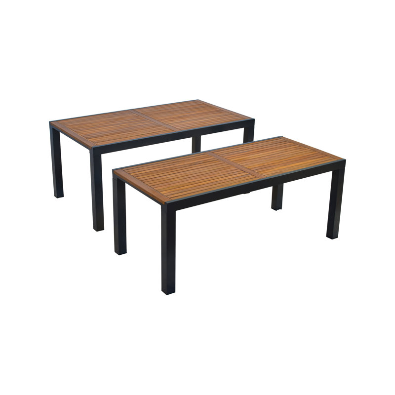 Cafferata 8 - Person Patio Dining Set with Extendable Rectangular Table