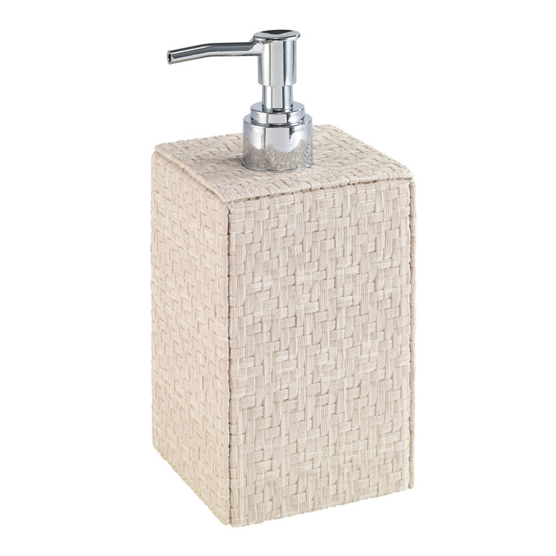 Wicker Soap Dispenser, Cream