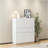 White Storage Cabinet With 4 Doors And 2 Drawers