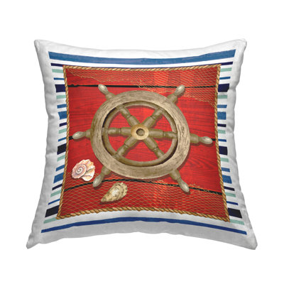 Conception de coussin décoratif nautique avec embarcation nautique par ND Art