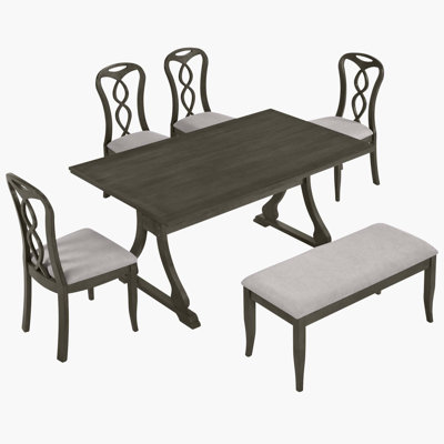 Anadia Rectangular 63'' L x 35.4'' W Dining Set -  Red Barrel StudioÂ®, A95ADC688B184762BF10DDA702BEB7F0