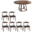 Modern simple solid wood dining table set.-105325064
