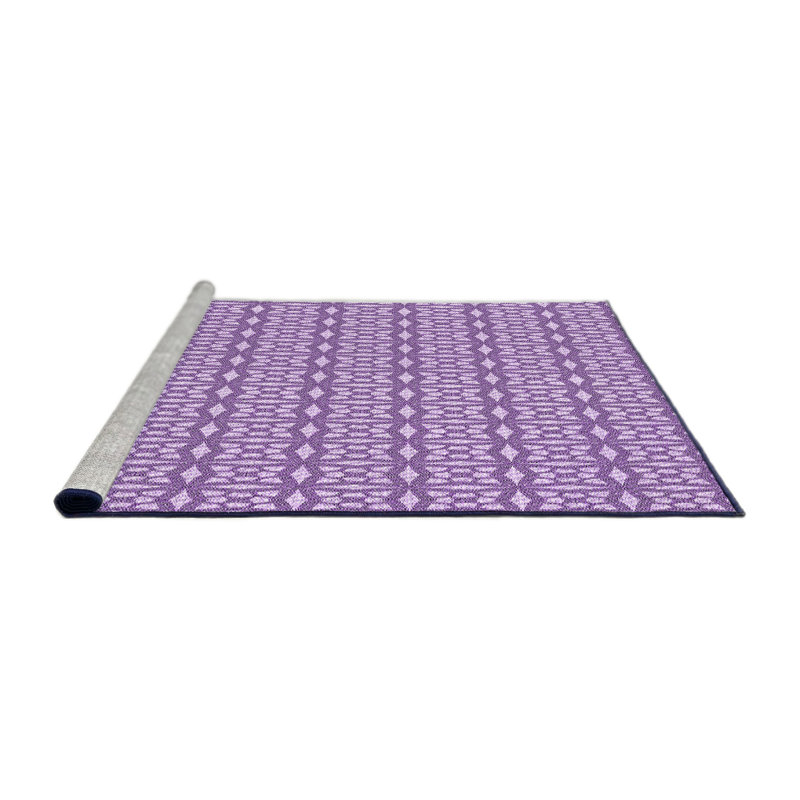 Tapis mauve tissé à la machine, Rond 3 pi