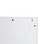 Armoire de rangement autoportante 24 po, 2 portes à fermeture douce, blanc brillant