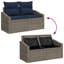  2-Seater Garden Sofa With Storage & Cushions Grey Poly Rattan-1626360809
