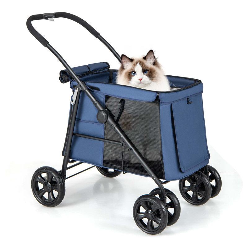 Foldable Pet Stroller, Blue