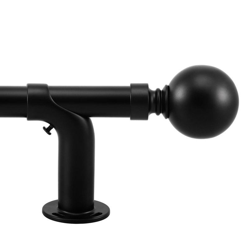 Demeturis Curtain Track/Rail, 70cm - 120cm, Black
