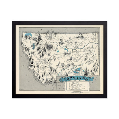 Carte illustrée du Montana