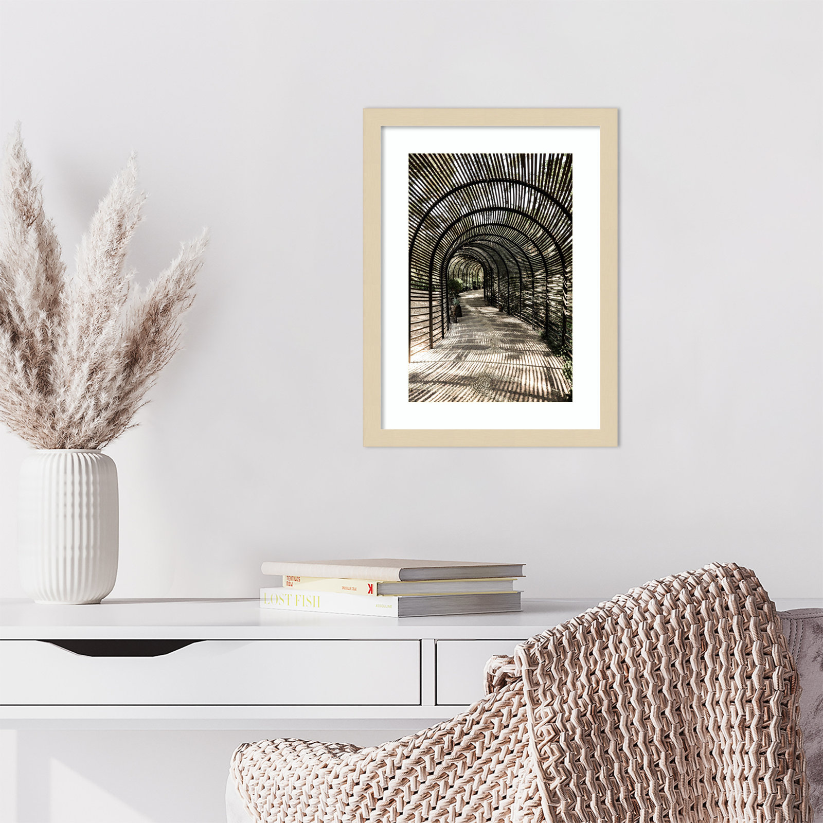 Nihan "Shadow Garden" Print, Brown, 17" H x 13" W