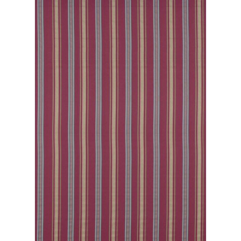 Valley Stripe Fabric, Red/Brown