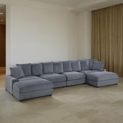 164" Wide Modular U-Shaped Sectional Sofa
